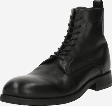 Hudson London Lace-Up Boots in Black: front