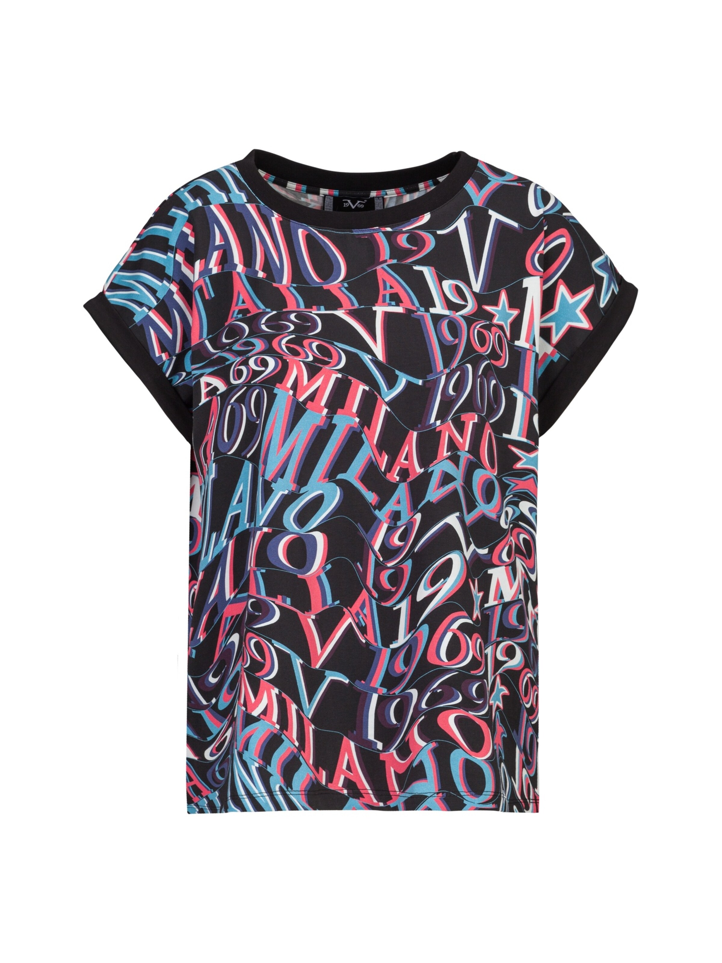 19V69 ITALIA Shirt 'Lulu' in Light blue / Purple / Light red / Black, Item view