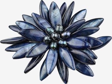 COLLEZIONE ALESSANDRO Brooch 'Fiore' in Blue: front