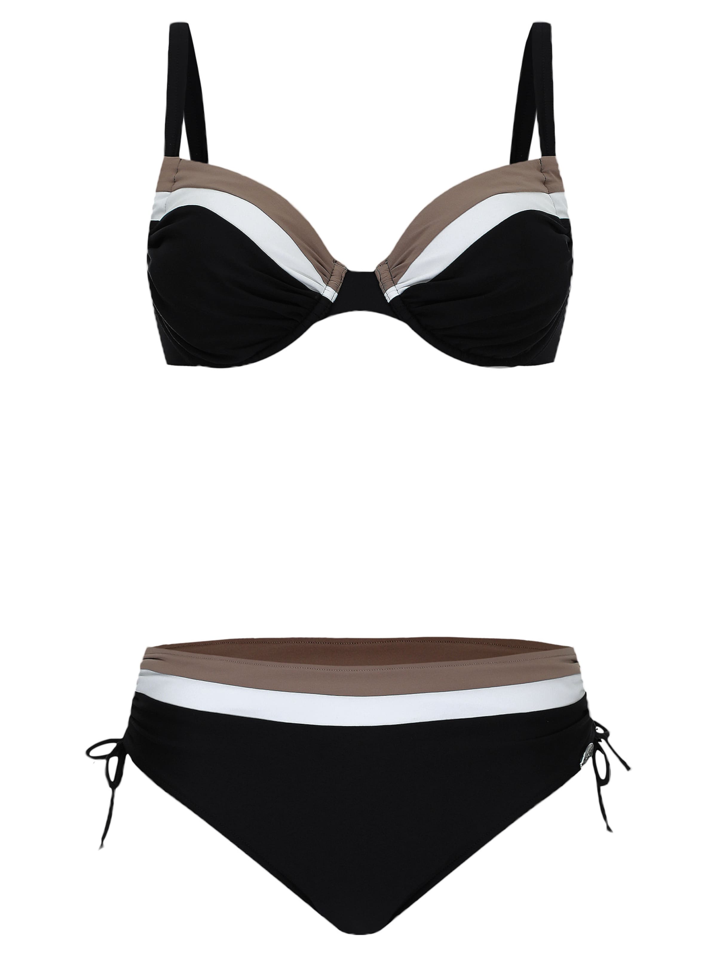 SUNFLAIR Bikini 'Basic' in Schwarz: Vorderseite