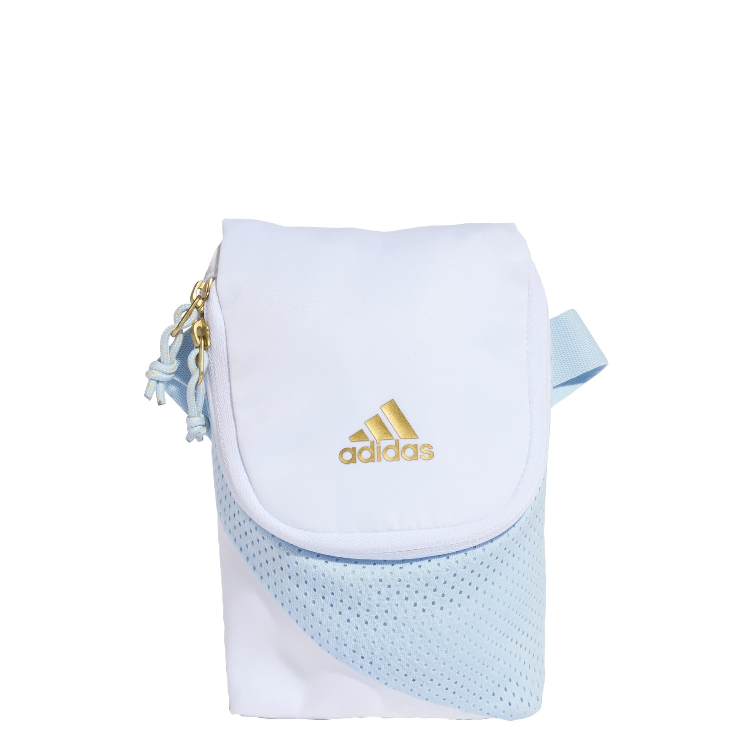 ADIDAS ORIGINALS Sac à bandoulière 'Teamgeist' en bleu clair / or / blanc, Vue avec produit