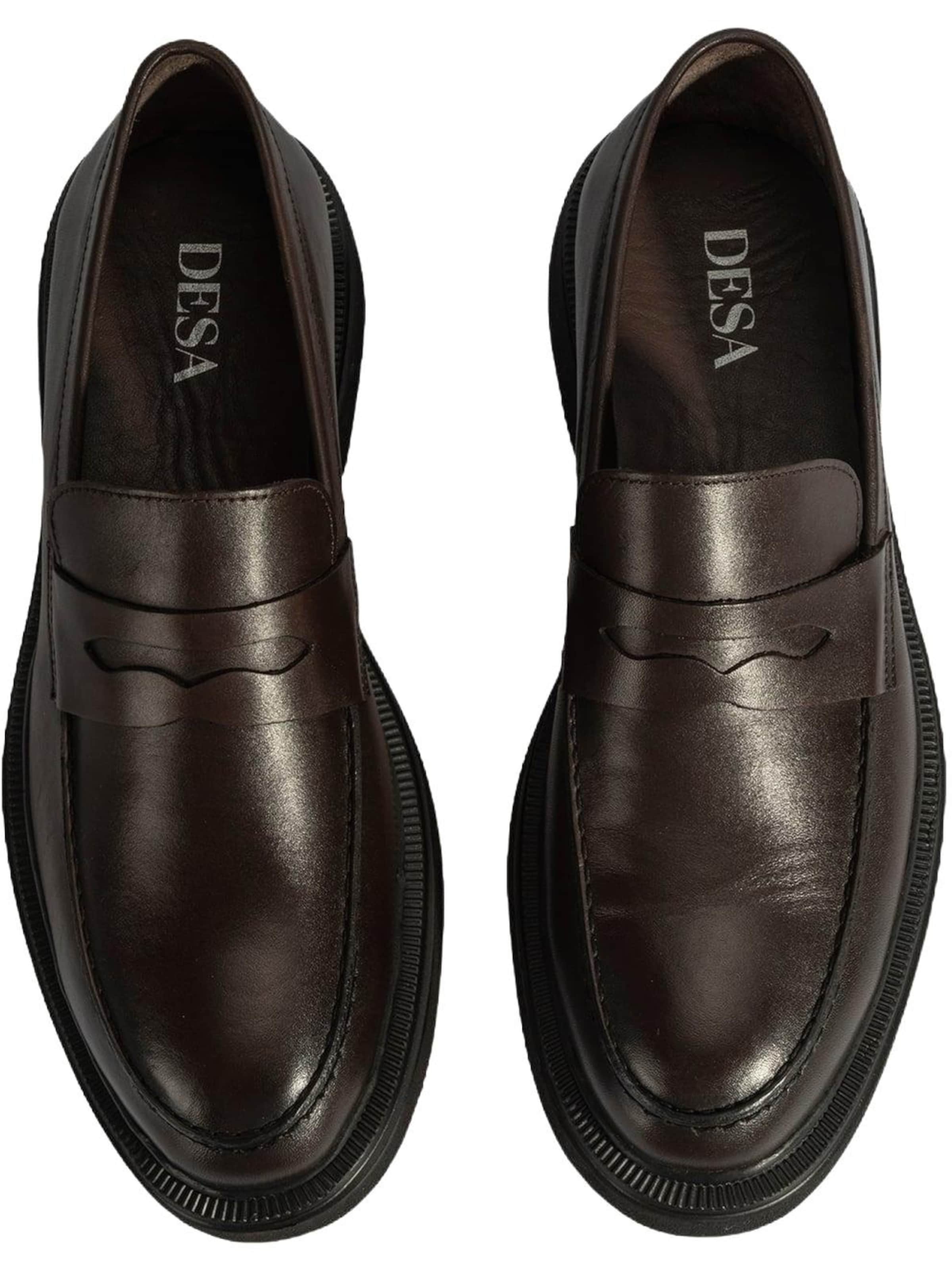 Desa Mocassins 'Slip-Ons' in Bruin