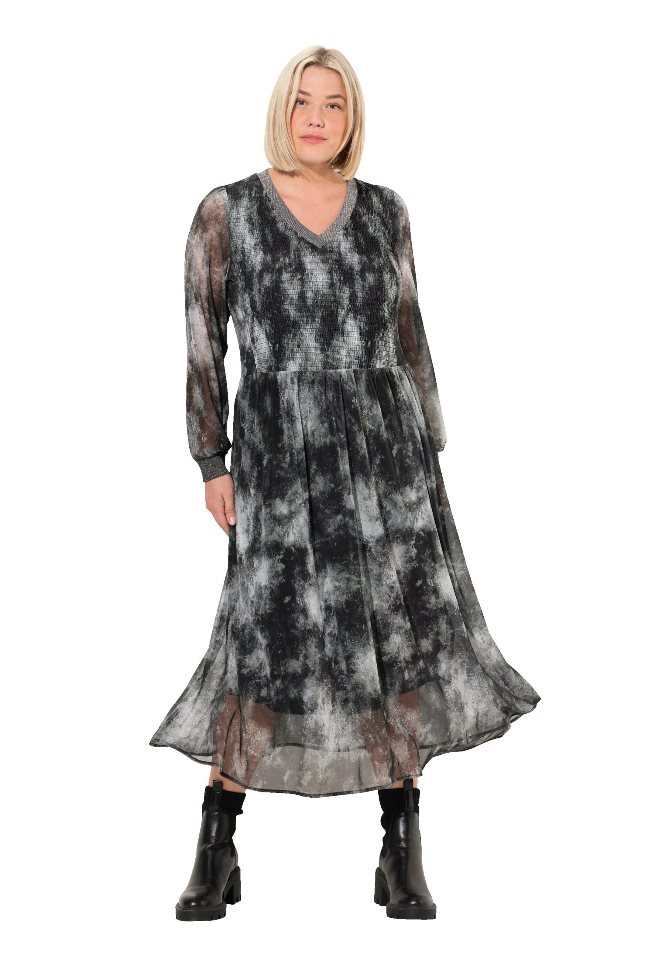 Ulla Popken Kleid in Schwarz: Vorderseite