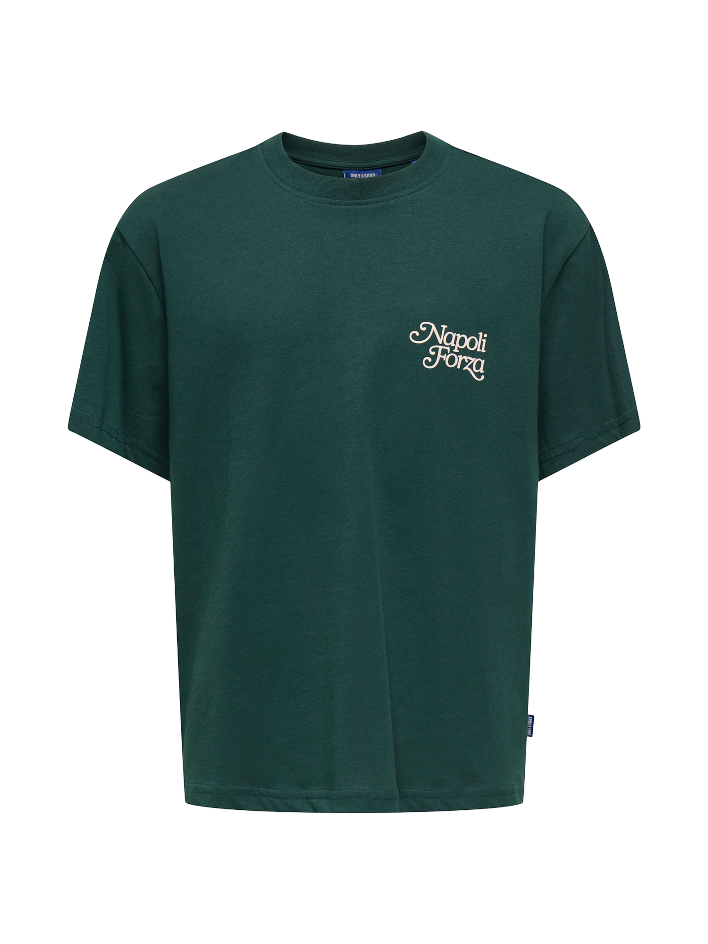 Only & Sons Junior Póló 'OSJCOLE FOOD' - zöld: elől