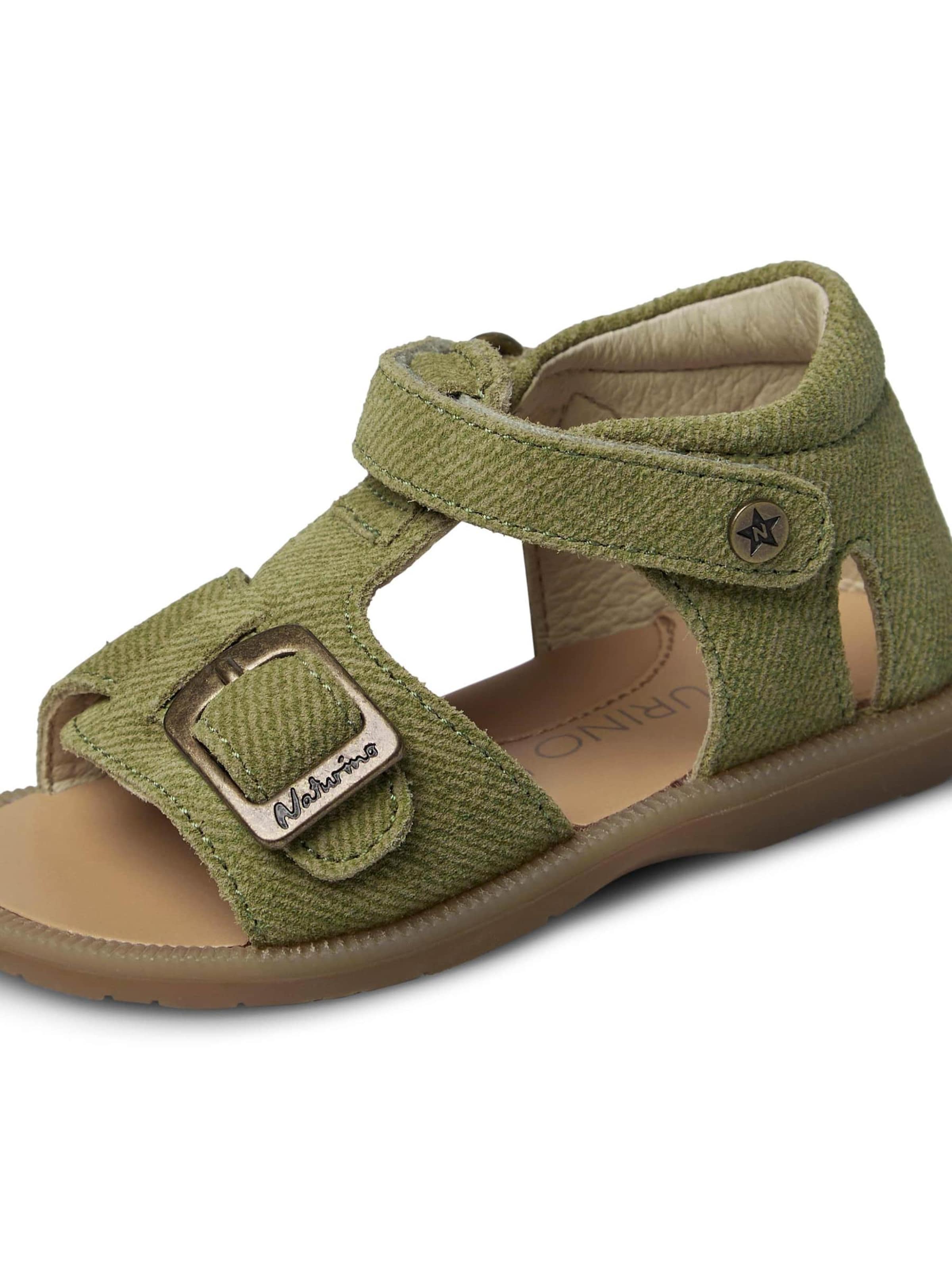 NATURINO Offene Schuhe 'QUARZO' in Grün: Vorderseite