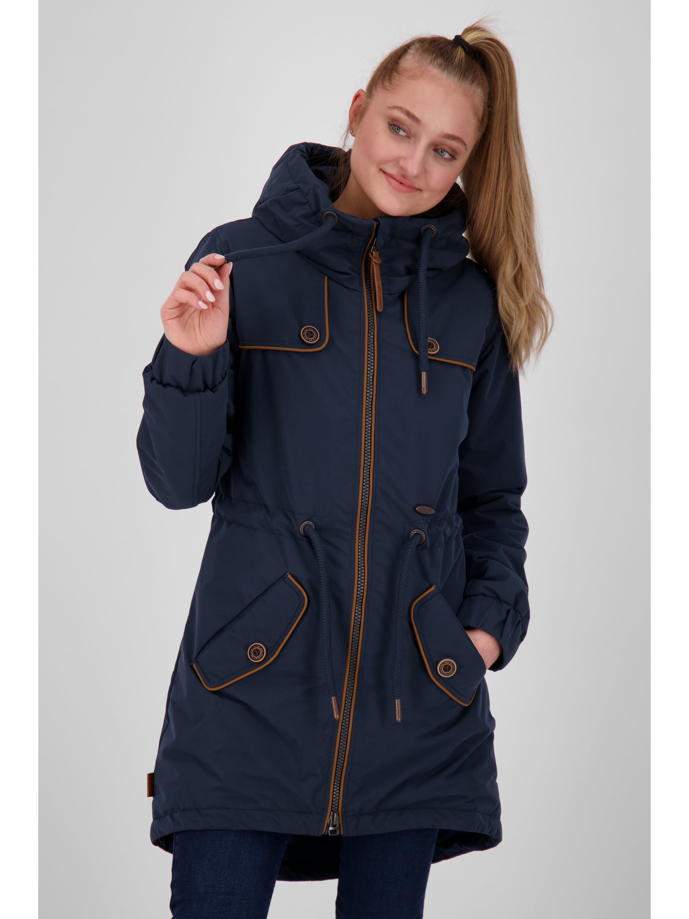 alife & kickin Übergangsjacke 'Charlotte II' in Blau: Vorderseite