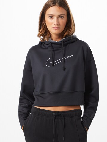 NIKE Sport sweatshirt 'Therma' i svart: framsida