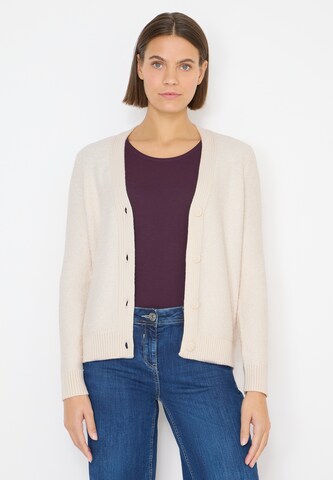 CECIL Knit Cardigan in Beige: front