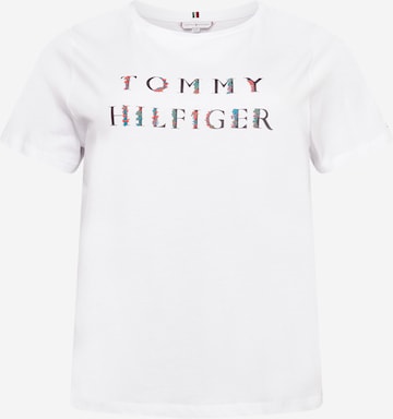 T-shirt Tommy Hilfiger Curve en blanc : devant