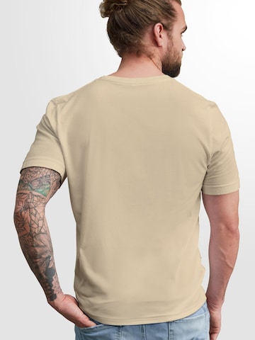 Neverless Shirt 'Mountains' in Beige
