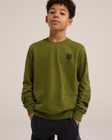 T-Shirt WE Fashion en vert : devant