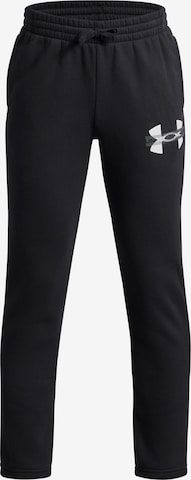 UNDER ARMOUR Tapered Workout Pants 'Rival' in Black: front