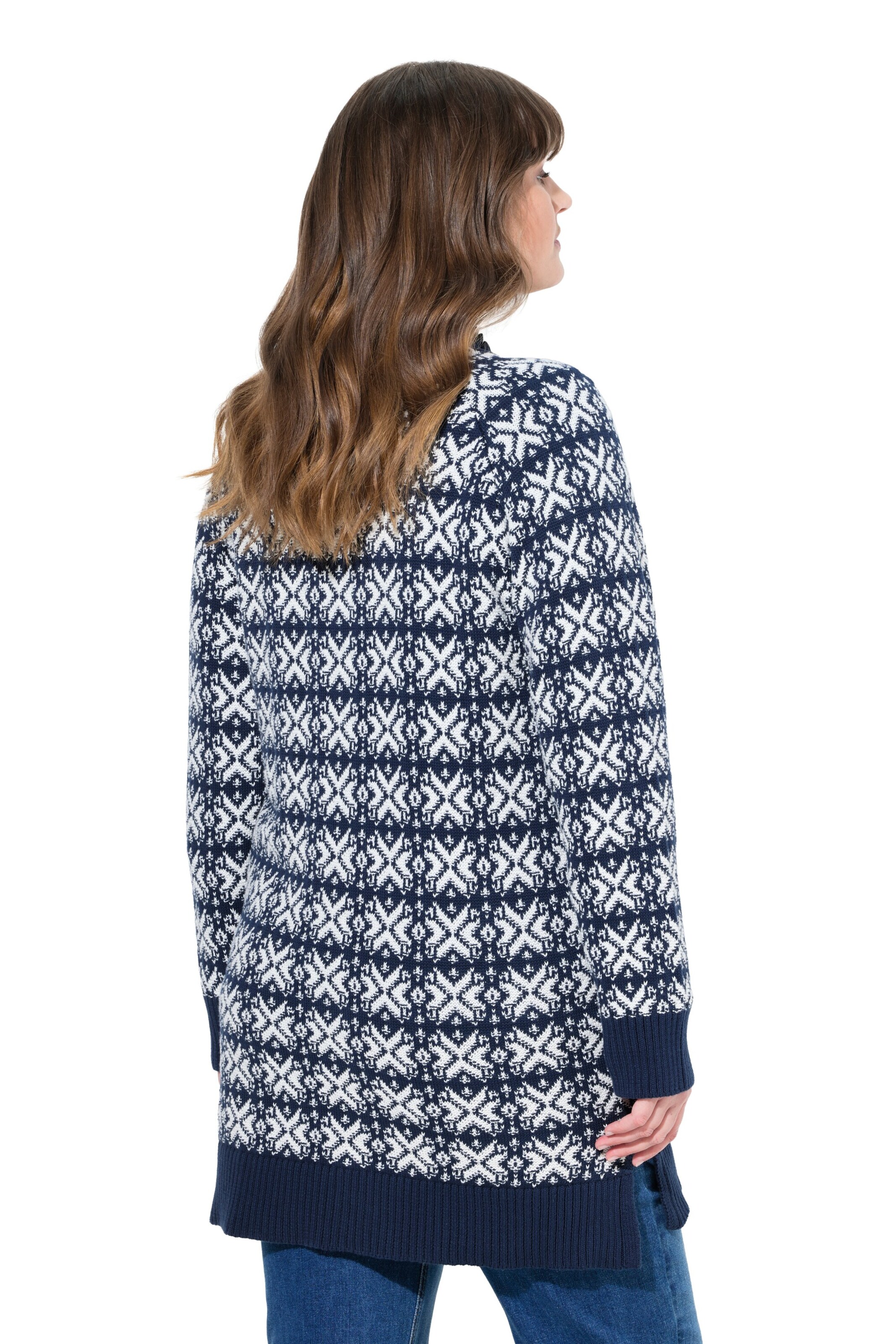 Ulla Popken Strickjacke in Blau