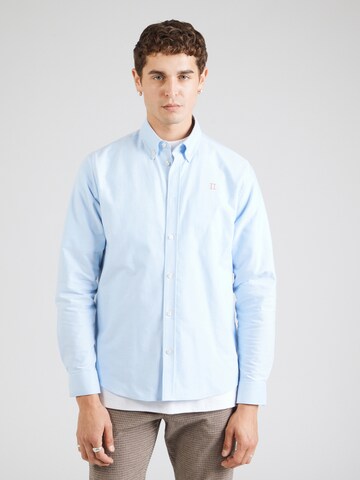 Les Deux Regular Fit Hemd  'Konrad' in Blau: Vorderseite
