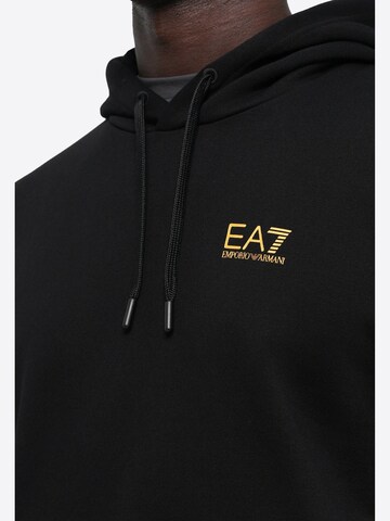 EA7 Emporio Armani Sweatshirt 'Felpa Cappuccio EA7 da Uomo - nero 7M000570MC004 NEROORO' in Zwart