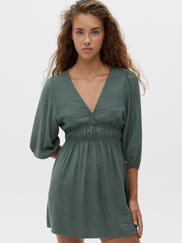 Pull&Bear Šaty – zelená: přední strana