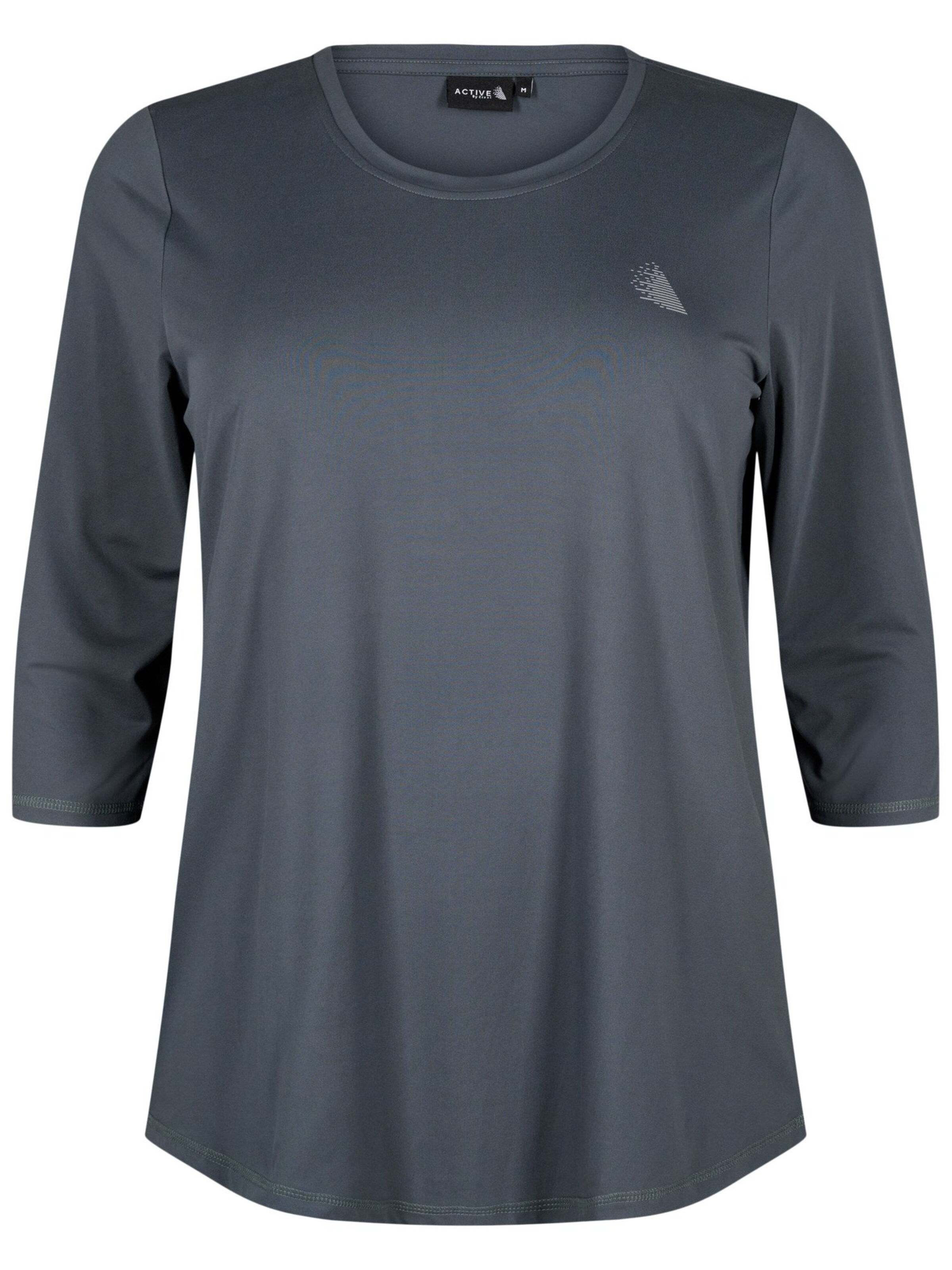 Active by Zizzi Функционална тениска 'ABASIC ONE' в сиво: отпред