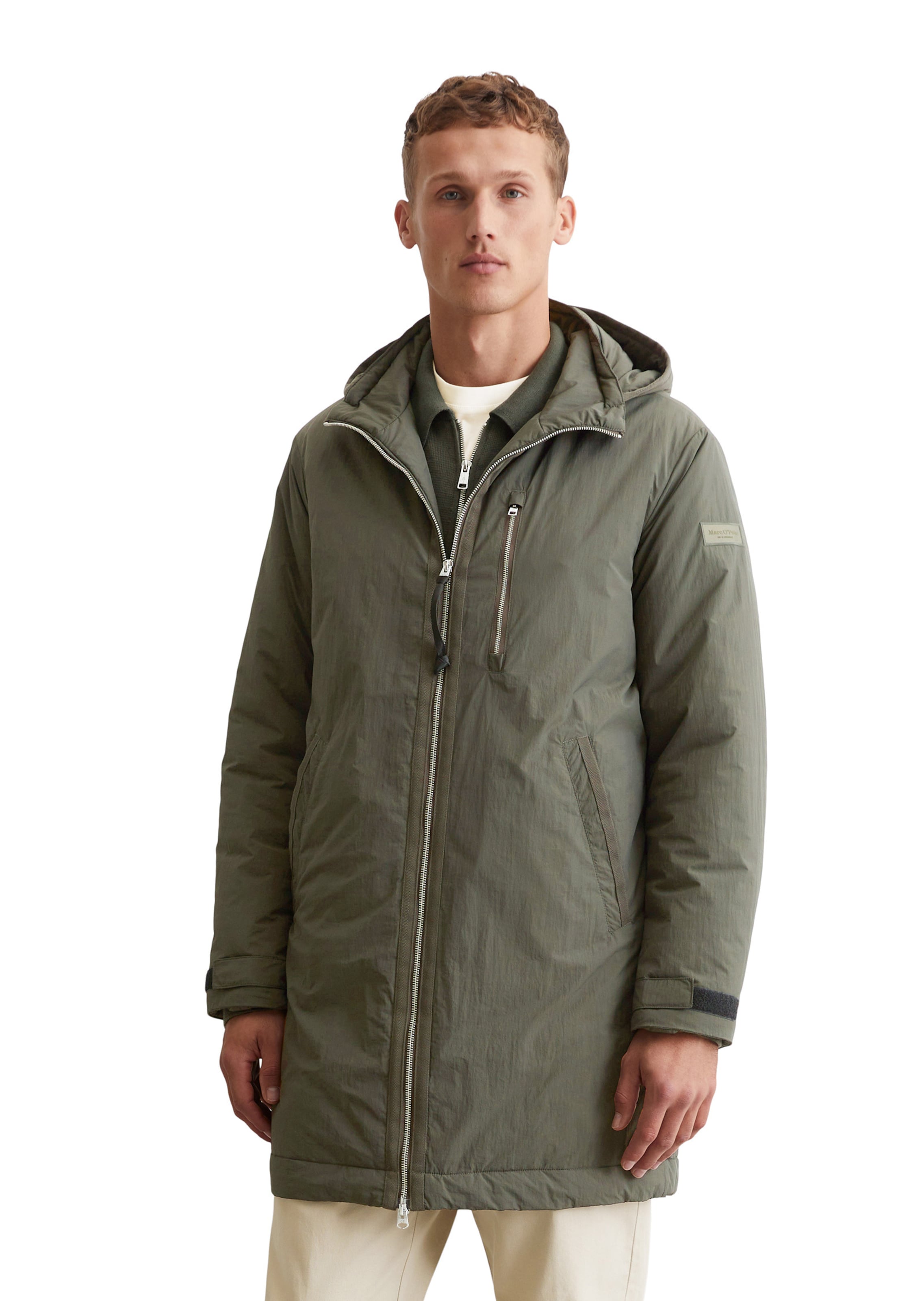 Parka di mezza stagione di Marc O'Polo in verde: frontale