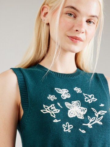 florence by mills exclusive for ABOUT YOU Πλεκτό τοπ 'Rosemary Bloom' σε πράσινο