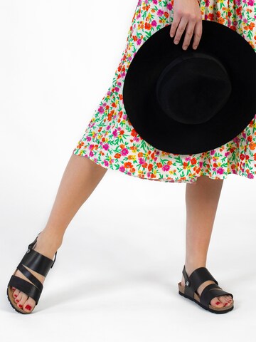 Bayton Sandaler 'Vitoria' i sort: forside