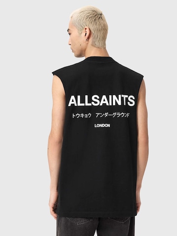 AllSaints Μπλουζάκι 'UNDERGROUND' σε μαύρο: μπροστά