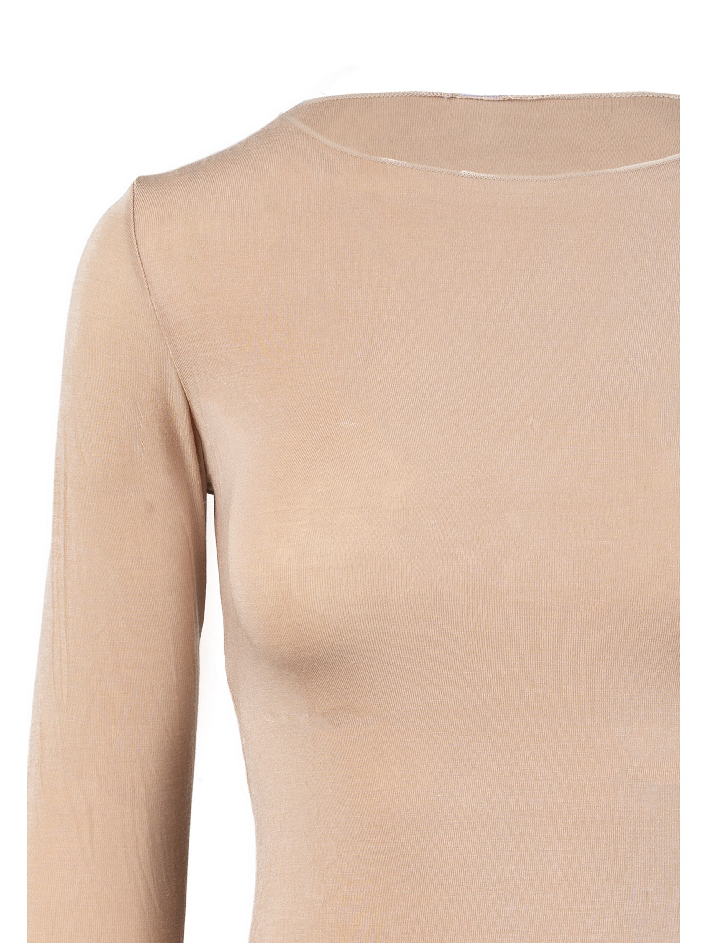 Ciocca - Camiseta térmica 'Cashmere undershirt barchetta' en beige