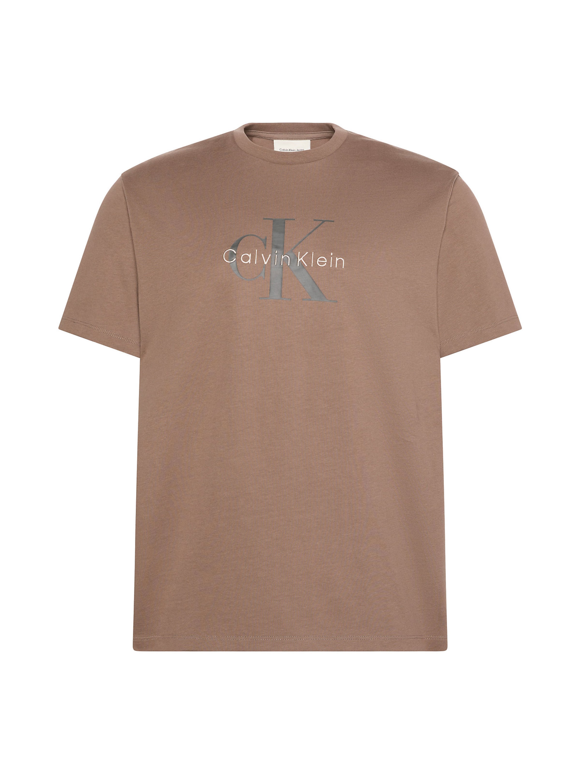 T-Shirt Calvin Klein Jeans en marron : devant