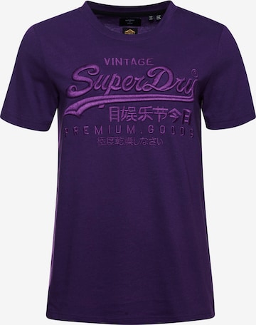 Superdry Tričko - fialová: predná strana