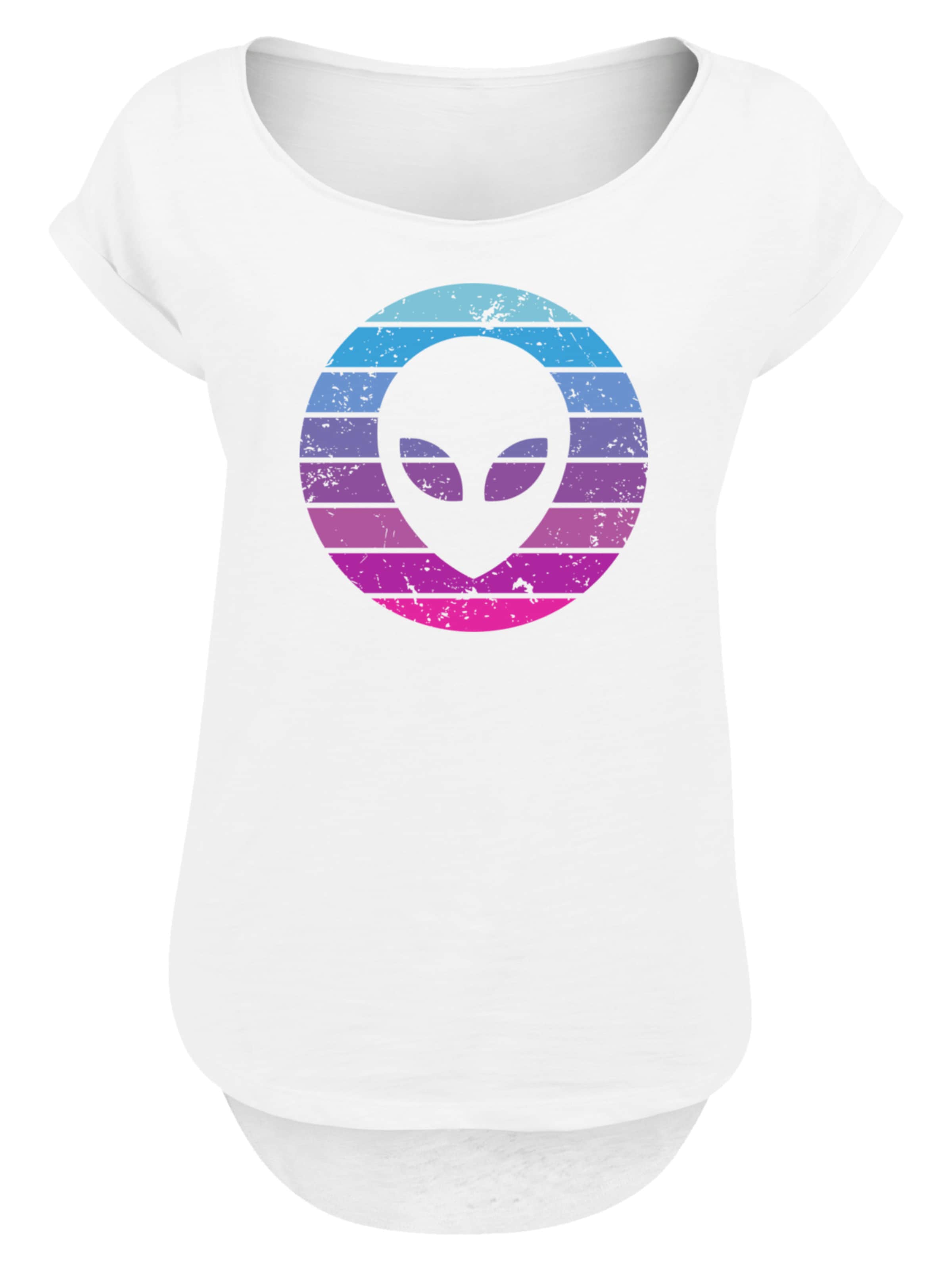 F4NT4STIC Shirt 'Alien Kopf' in White: front