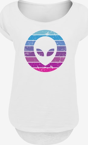 F4NT4STIC Shirt 'Alien Kopf' in White: front