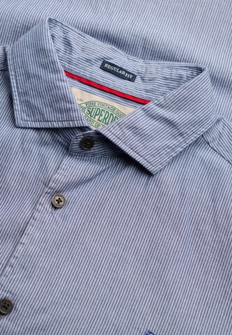 Superdry & Co Slim fit Overhemd in Blauw