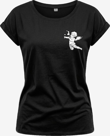 MAKAYA Shirt 'Engel' in Black: front