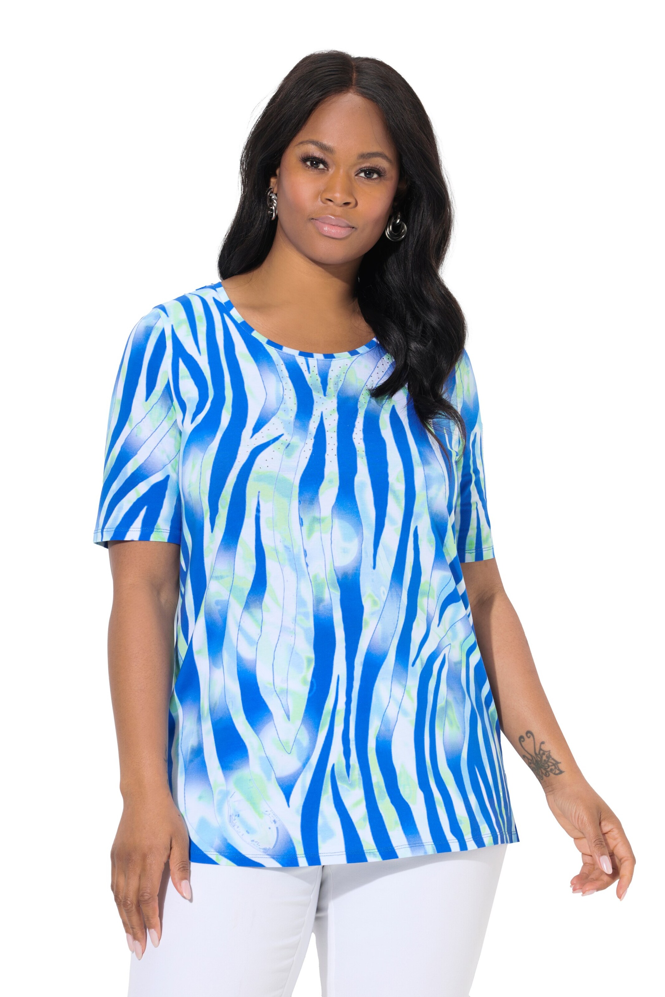 Ulla Popken Shirt in Blau: Vorderseite