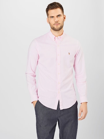 Polo Ralph Lauren - Ajuste estrecho Camisa en rosa: frente