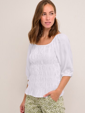 Cream Blouse in White: front