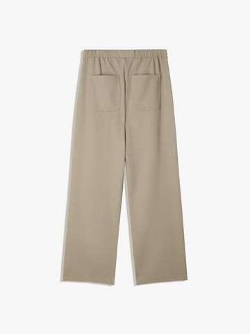 Bershka Zvonové kalhoty Kalhoty – béžová