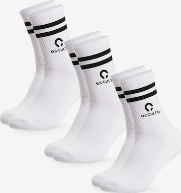 Occulto Sports socks 'Ray' in White: front