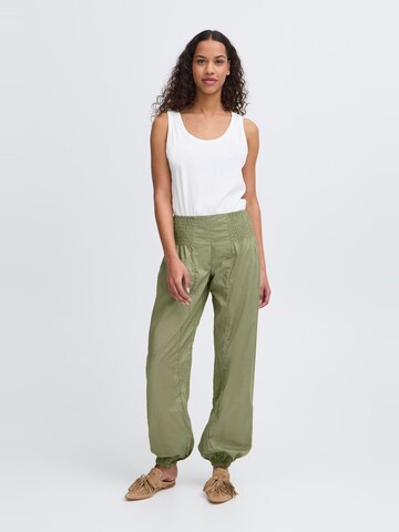 PULZ Jeans Tapered Trousers ' PZJill ' in Green