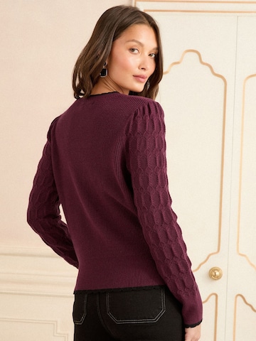 love & roses Pullover in Rot