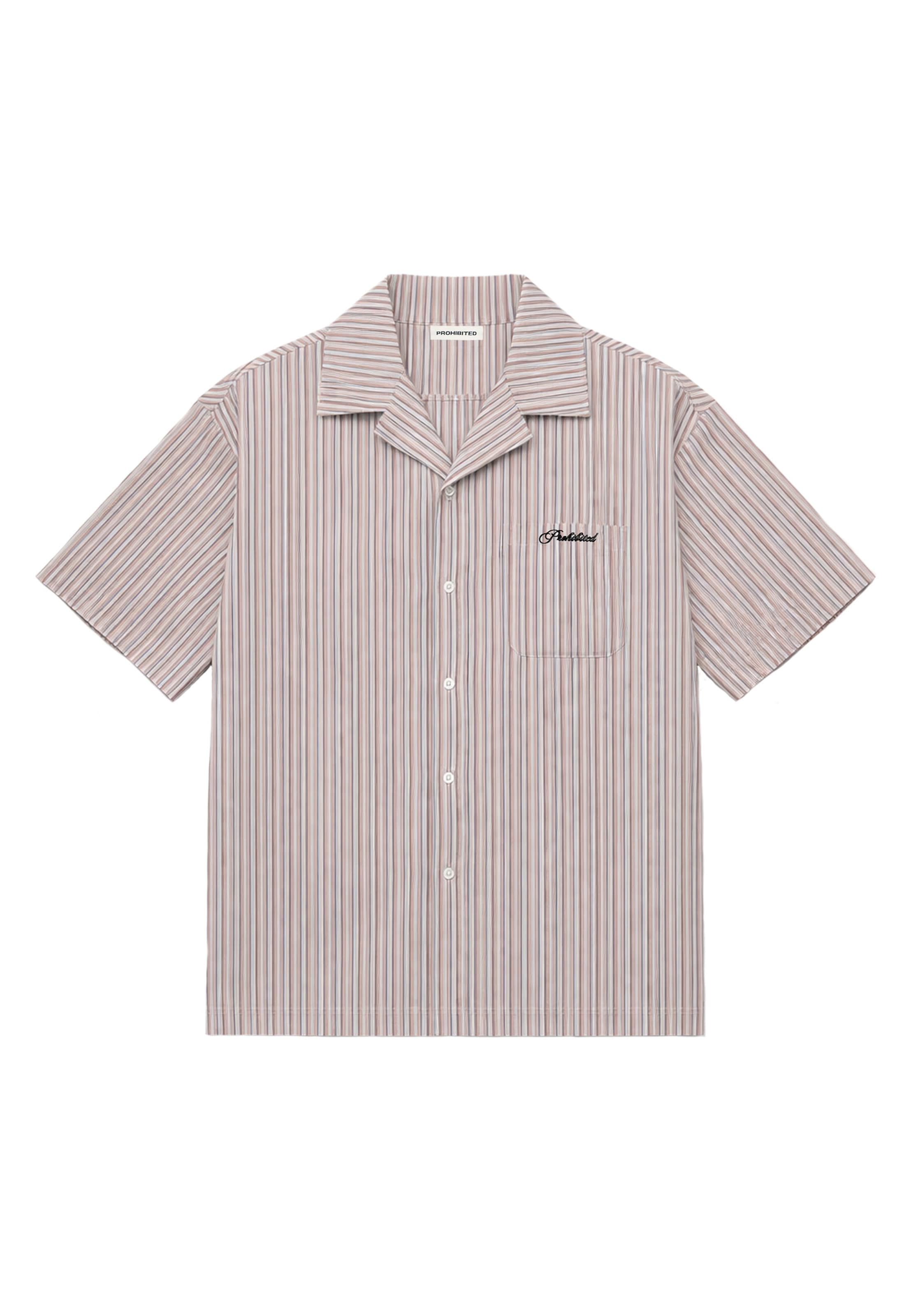 Comfort fit Camicia 'Vineyard Breeze' di Prohibited in rosso: frontale