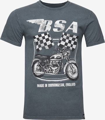 Recovered Shirt 'BSA British Motor Flag' in Grijs: voorkant