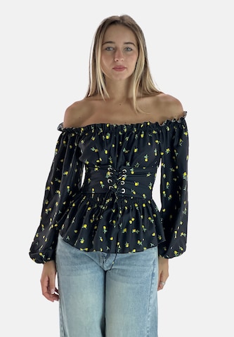 Elara Bluse i sort: forside