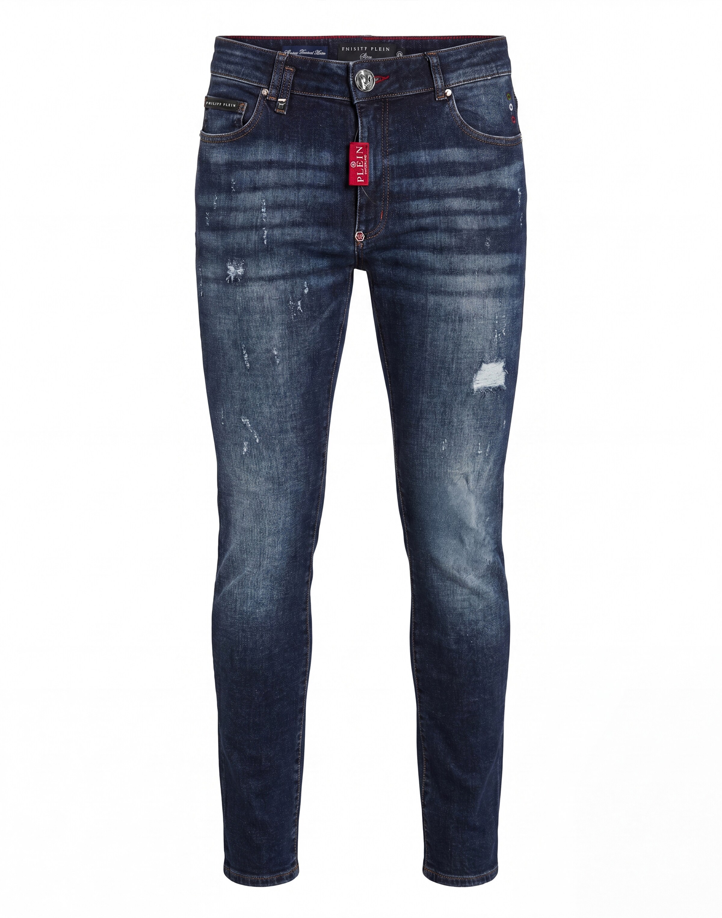 Coupe slim Jean Philipp Plein en bleu : devant