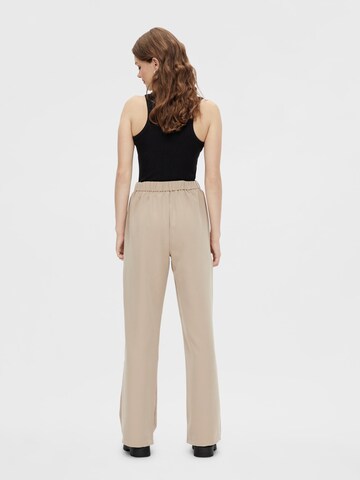 PIECES Wide leg Pants 'PCBOZZY' in Brown