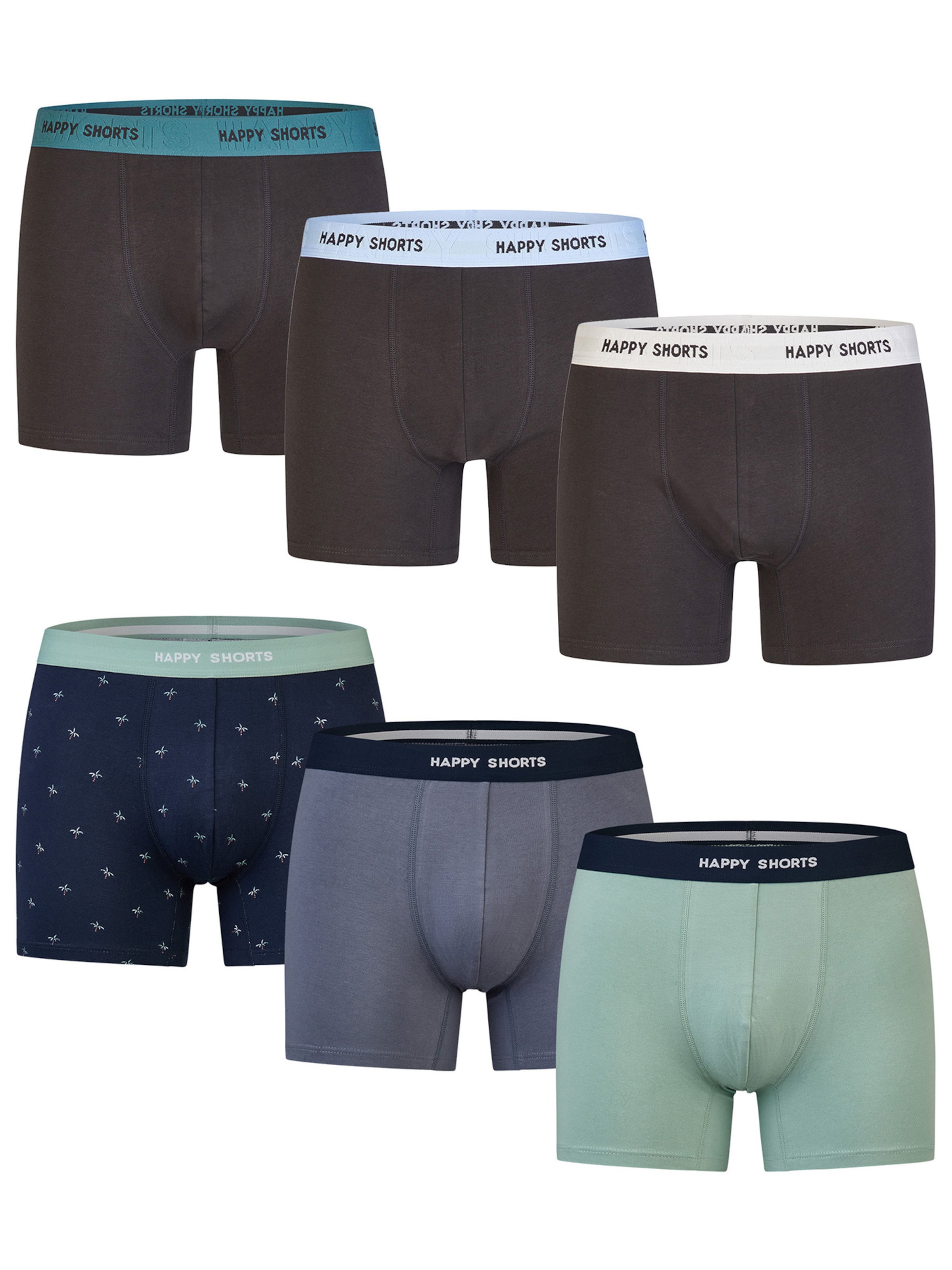 Happy Shorts Retro Boxer ' Jersey ' in Mischfarben: Vorderseite