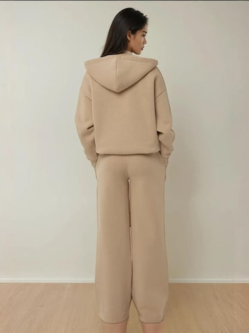 Hiccup Zip-Up Hoodie in Beige