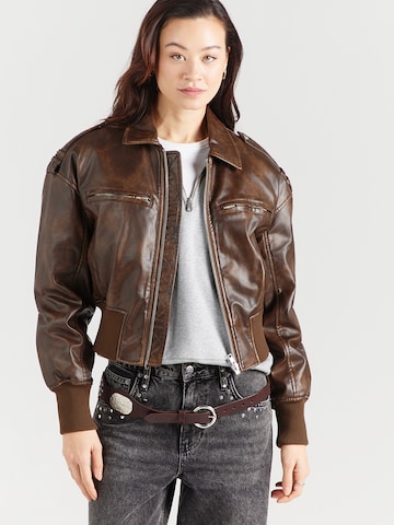 TOPSHOP Átmeneti dzseki 'ASTA' - barna: elől