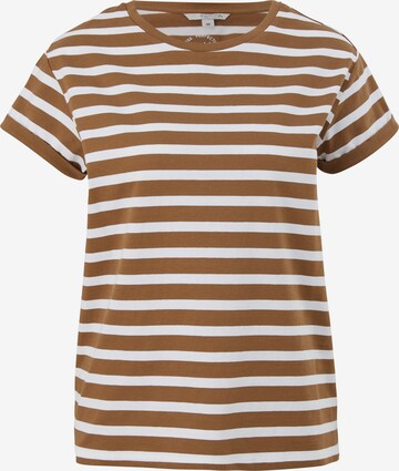 T-shirt comma casual identity en marron : devant