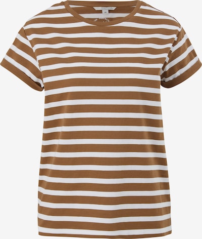 comma casual identity T-shirt en marron / blanc, Vue avec produit