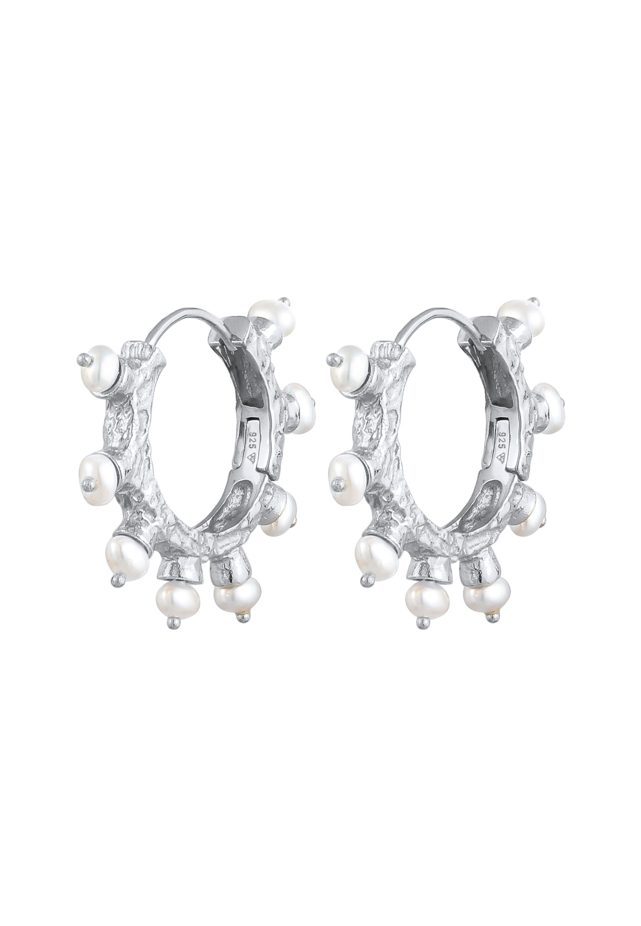 Haze&Glory Earrings 'Sun of Pearls' in Silver: front